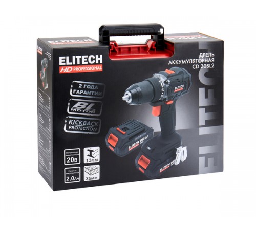Дрель аккумуляторная ELITECH CD 20SL2 E2201.040.01