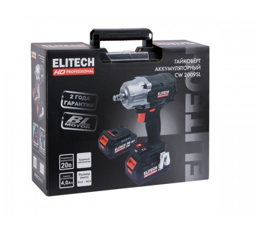 Гайковерт аккумуляторный ELITECH CW 2009SL E2201.059.02