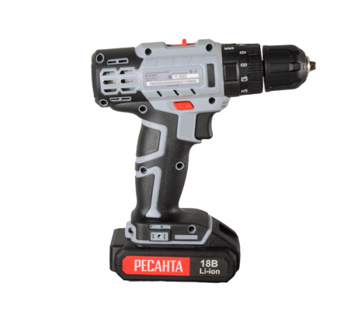 Дрель-шуруповерт аккумуляторная Ресанта ДА-18-2ЛК-У 75/14/6