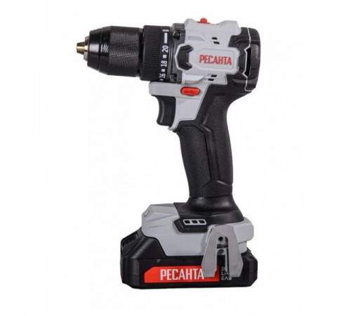 Дрель-шуруповерт аккумуляторная Ресанта ДА-20-2ЛК-БП 75/14/15