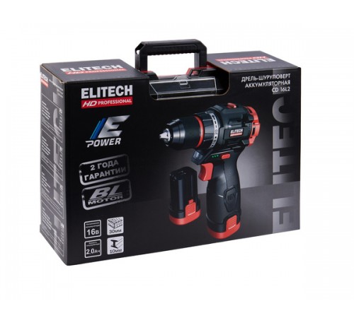 Дрель аккумуляторная ELITECH CD 16L2 E2201.039.01