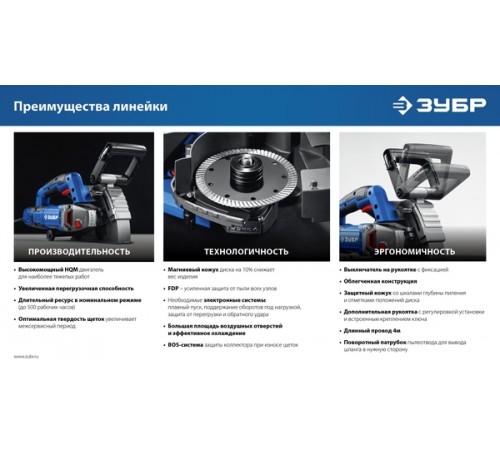 Штроборез ЗУБР ЗШ-П30-1600 ПСТК