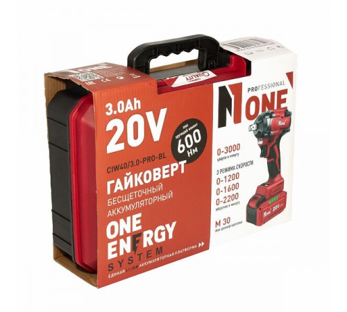 Гайковерт акк. бесщет. ударн. NUMBER ONE CIW40/3.0-PRO-BL