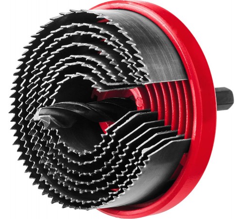 29593-Н7-18 Набор ЗУБР: Пила сегментная наборная по дереву 26-63/18мм, 7 пр.