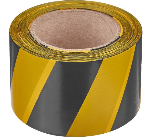 12242-75-200 Сигнальная лента ЗУБР МАСТЕР, черно-желтый цвет, 75мм х 200м