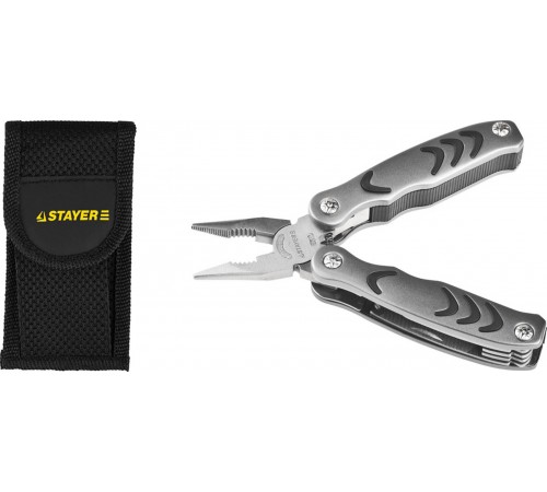 Инструмент многофункциональный (мультитул) STAYER Professional "12в1" силовая модель с битами 22853