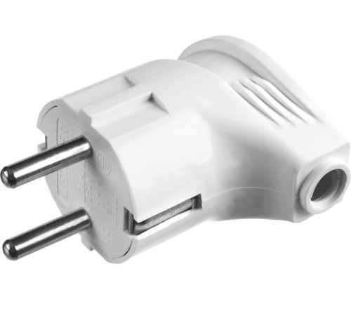 STAYER 16А/220 В, 3500 Вт, белая, угловая, вилка угловая MAXElectro 55161-W