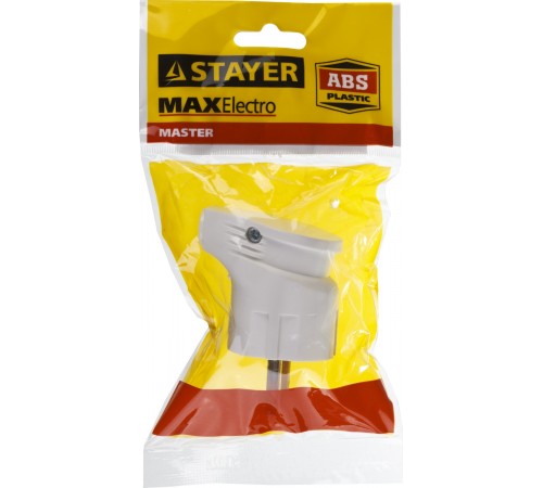 STAYER 16А/220 В, 3500 Вт, белая, угловая, вилка угловая MAXElectro 55161-W