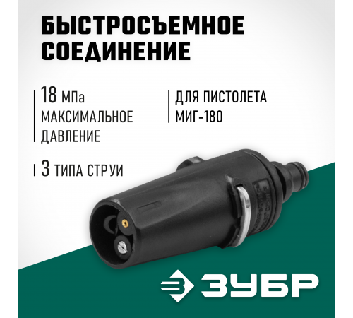 70405-180 Насадка ЗУБР для пистолета МИГ-180,регулируемая,3режима