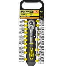 STAYER  RSS 21M, 21 предм., (3/8"), набор торцовых головок (27752-H21)