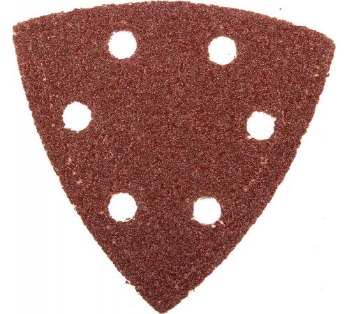 ЗУБР Р40, 6 отверстий, 93 х 93 х 93 мм, 5 шт., треугольник шлифовальный универсальный на велкро основе 35583-040