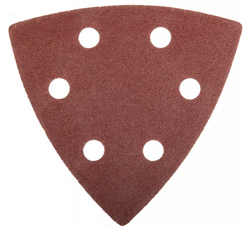 ЗУБР Р120, 6 отверстий, 93 х 93 х 93 мм, 5 шт., треугольник шлифовальный универсальный на велкро основе 35583-120