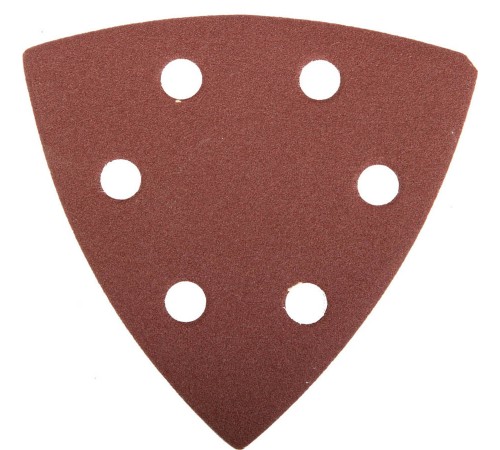 ЗУБР Р320, 6 отверстий, 93 х 93 х 93 мм, 5 шт., треугольник шлифовальный универсальный на велкро основе 35583-320