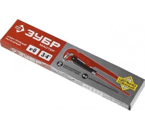 27314-0 Ключ трубный ЗУБР Мастер-90, №0, прямые губки