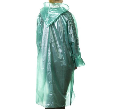 11610 Плащ-дождевик STAYER полиэтиленовый, зеленый цвет, S-XL