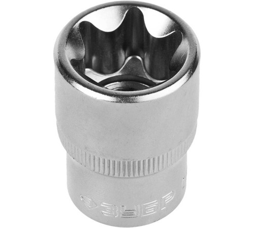 27719-24 Торцовая головка ЗУБР Мастер хроматированное покрытие 1/2, Cr-V, E-TORX, E24