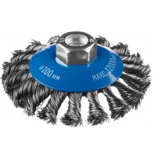 35269-100_z02 Щетка коническая для УШМ ЗУБР ПРОФЕССИОНАЛ,  0,5мм,100ммхМ14