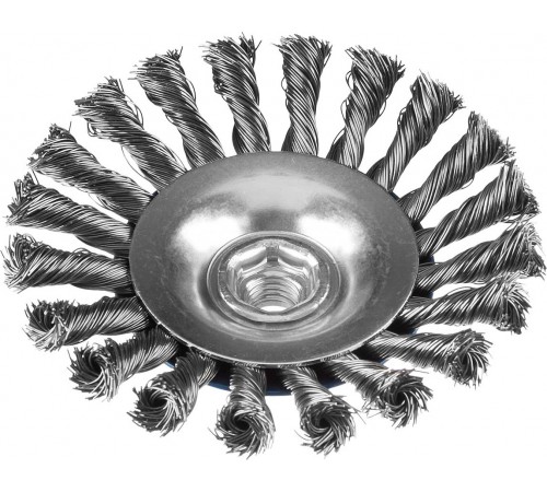 35269-100_z02 Щетка коническая для УШМ ЗУБР ПРОФЕССИОНАЛ,  0,5мм,100ммхМ14