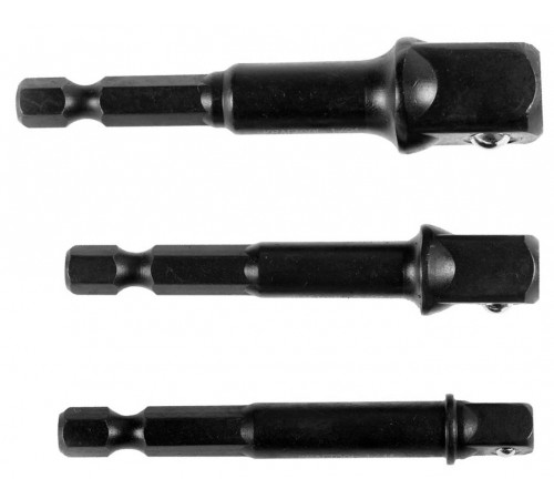 26775-H3 Набор адаптеров KRAFTOOL EXPERT для торцевых головок 1/4, 1/2, 3/8, 65мм, 3 предмета
