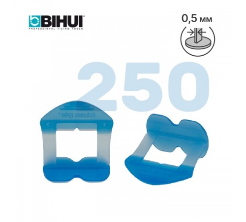Зажим для системы выравнивания плитки (СВП) BIHUI 0.5 мм, 250 шт. в упак., арт.BLSS250