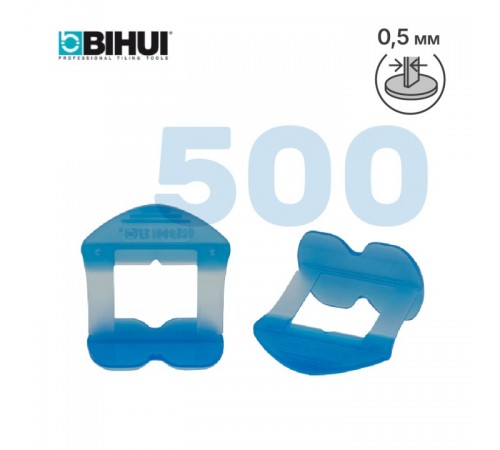 Зажим для системы выравнивания плитки (СВП) BIHUI 0.5 мм, 500 шт. в упак., арт.BLSS500