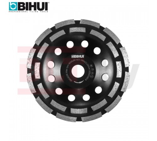 Алмазный шлифовальный диск (алмазная чашка) BIHUI DUAL-ROW MAX 180 мм, арт.CG1900-SW