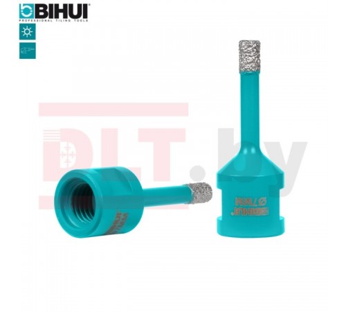 Коронка алмазная по керамограниту BIHUI, 7мм (вакуумная пайка), арт.DBDF07