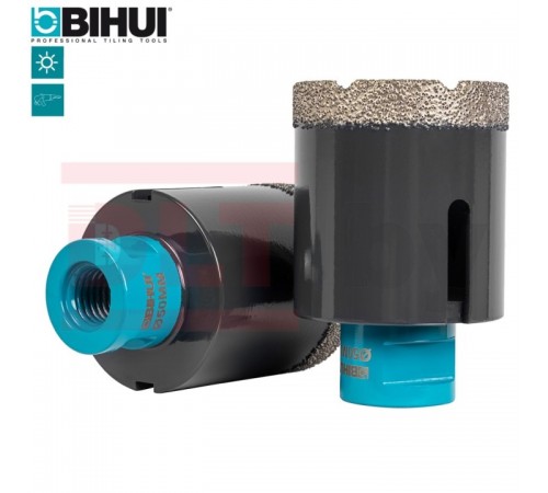 DBDF50 Коронка алмазная BIHUI по керамограниту 50мм, вакуумная пайка
