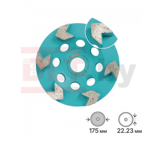 Алмазный шлифовальный диск (алмазная чашка) BIHUI ARROW 175мм, арт.DCWA7