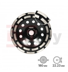 Алмазный шлифовальный диск (алмазная чашка) BIHUI DUAL-ROW MAX 180мм, арт.DCWD7