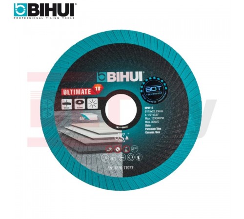 Алмазный диск BIHUI Ultimate Edge 115 мм, для резки и заусовки плитки под 45°, арт.DPD115