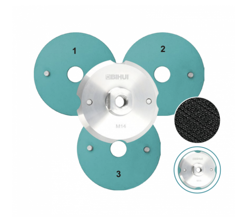 Держатель магнитный для черепашек BIHUI, 100мм, (держатель + 3 колодки), арт.DPPM4