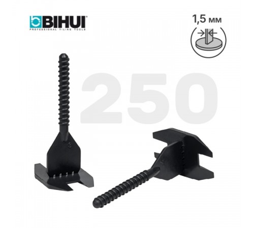Зажим для системы выравнивания плитки (СВП) BIHUI SL2250, 1,5мм (250 шт.)