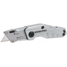 WP211010 Нож WORKPRO MINI алюминиевый, быстрозаменный, складной 105/67х19х11мм 
