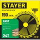 Пильный диск по дереву STAYER Fast 190х30/20 мм 3680-190-30-24_z01
