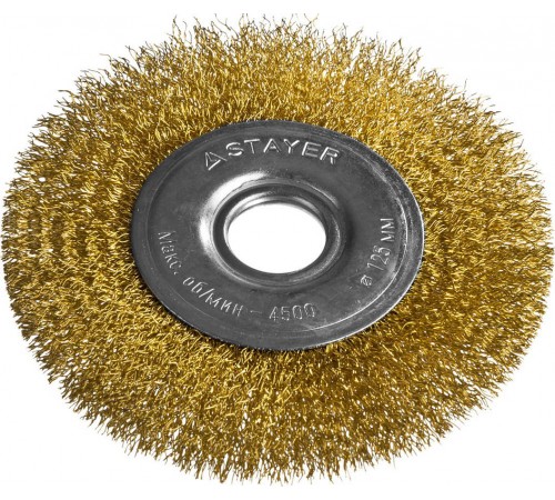 35122-125 Щетка дисковая для УШМ STAYER PROFESSIONAL 0,3мм 125мм*22мм