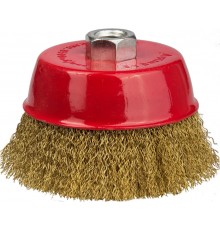 35125-075_z01 Щетка чашечная для УШМ STAYER PROFESSIONAL, витая стальная проволока 0,3мм, 75ммхМ14