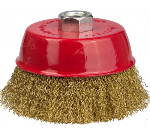 35125-100_z01 Щетка чашечная для УШМ STAYER PROFESSIONAL, витая стальная проволока 0,3мм, 100ммхМ14