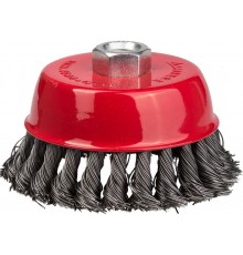 35128-100_ z01 Щетка чашечная для УШМ STAYER PROFESSIONAL, жгут. стальная проволока 0,5мм, 100ммхМ14