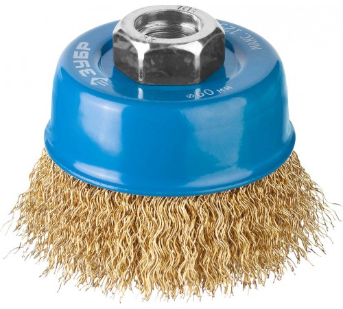 3526-060_z02 Щетка чашечная для УШМ ЗУБР ПРОФЕССИОНАЛ, витая стальная проволока 0,3мм, 60ммхМ14