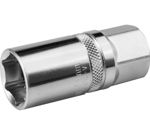 27812-21_z01 Торцовая головка KRAFTOOL INDASTRIE QUALITAT хромосатинированная 1/2, Cr-V, FLANK, 21мм