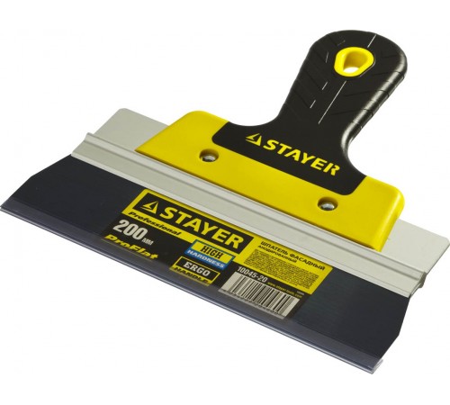10045-20 Шпатель STAYER PROFLAT фасадный, анодированный 200 мм, 2к ручка
