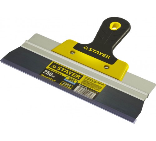 STAYER фасадный, 250 мм, анодированный, двухкомпонентная рукоятка, шпатель фасадный 10045-25