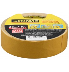 1217-38-10 Лента клейкая STAYER PROFI двусторонняя на тканевой основе, 38мм х 10м