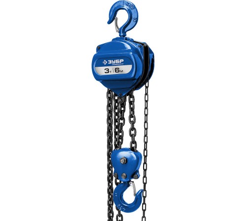 43082-3_z01 Таль цепная ЗУБР Профессионал ТШ-3-6 шестеренная 3т/6м