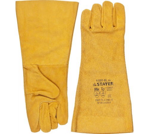 11331-XL_z01 Термостойкие краги STAYER MASTER для сварки и тяжелых механических работ, 400мм