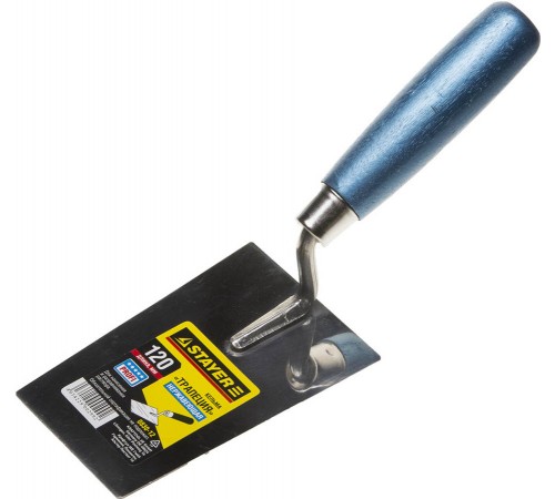 0830-12 Кельма STAYER PROFI трапеция, нерж. полотно. деревянная рукоятка, 120 мм