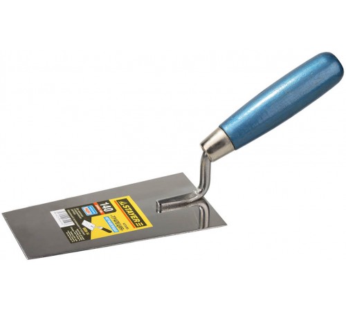 0830-14 Кельма STAYER PROFI трапеция, нерж. полотно. деревянная рукоятка, 140 мм