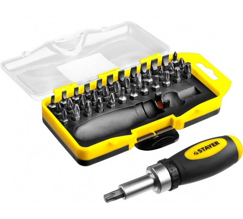 2557-H38 Compact-38 набор STAYER::реверсивная отвертка с насадками 38 шт