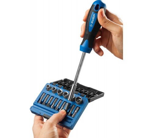 25216 Набор ЗУБР Професионал-Б16: отвертка-битодержатель с насадками 16 шт